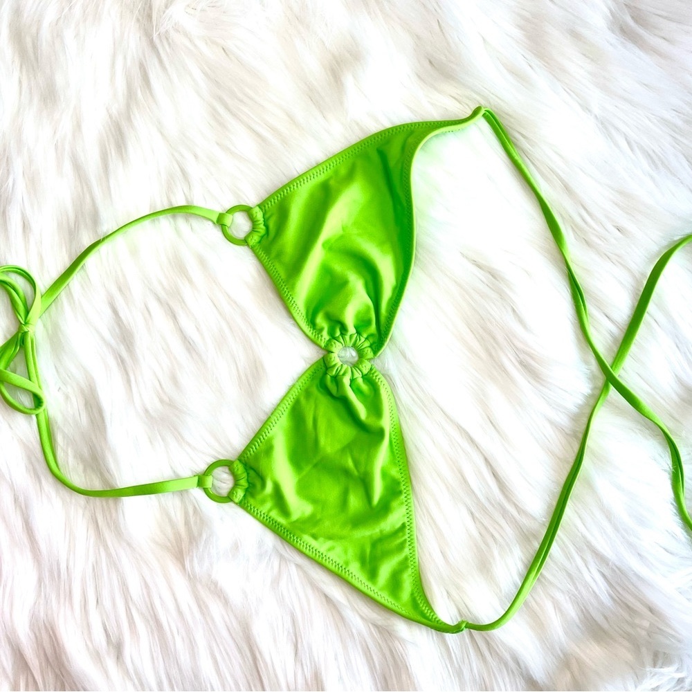 HOT neon green bikini top
